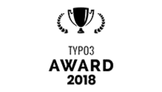 TYPO3 Award 2018 for the best Education TYPO3 website for the +Pluswerk project with the university HTWG Konstanz.