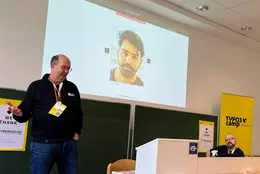 Jens Krumm bei seinem Vortrag über digitale Barrierefreiheit beim TYPO3Camp Vienna 2025