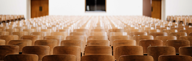 An empty lecturing hall missing students